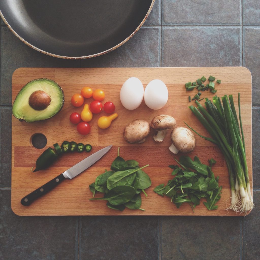 Image of healthy ingredients about to be cooked
